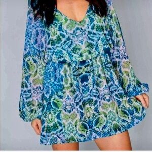 Show Me Your Mumu Snakeskin Rainey Mini Dress Women's M Made In USA (104)